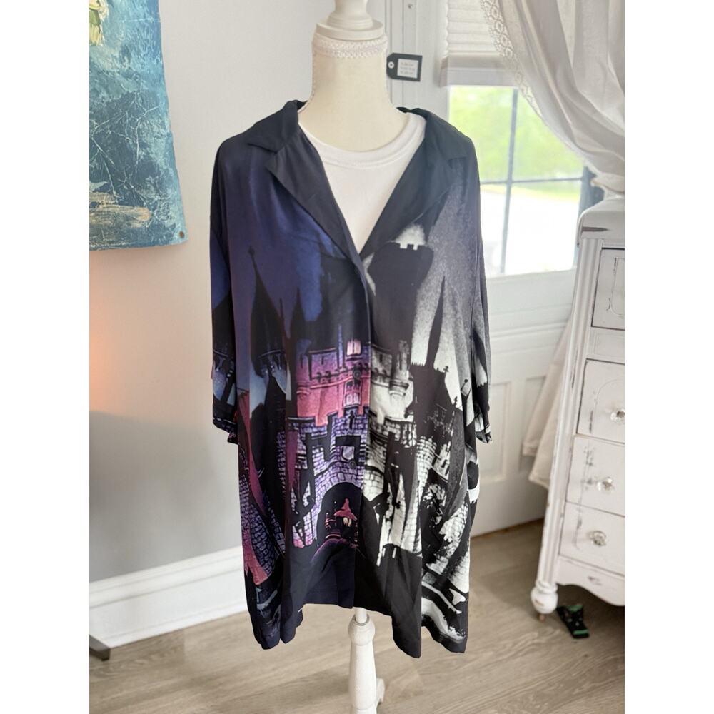 THE WONDERFUL WORLD OF DISNEY 100 button up shirt womens 3X